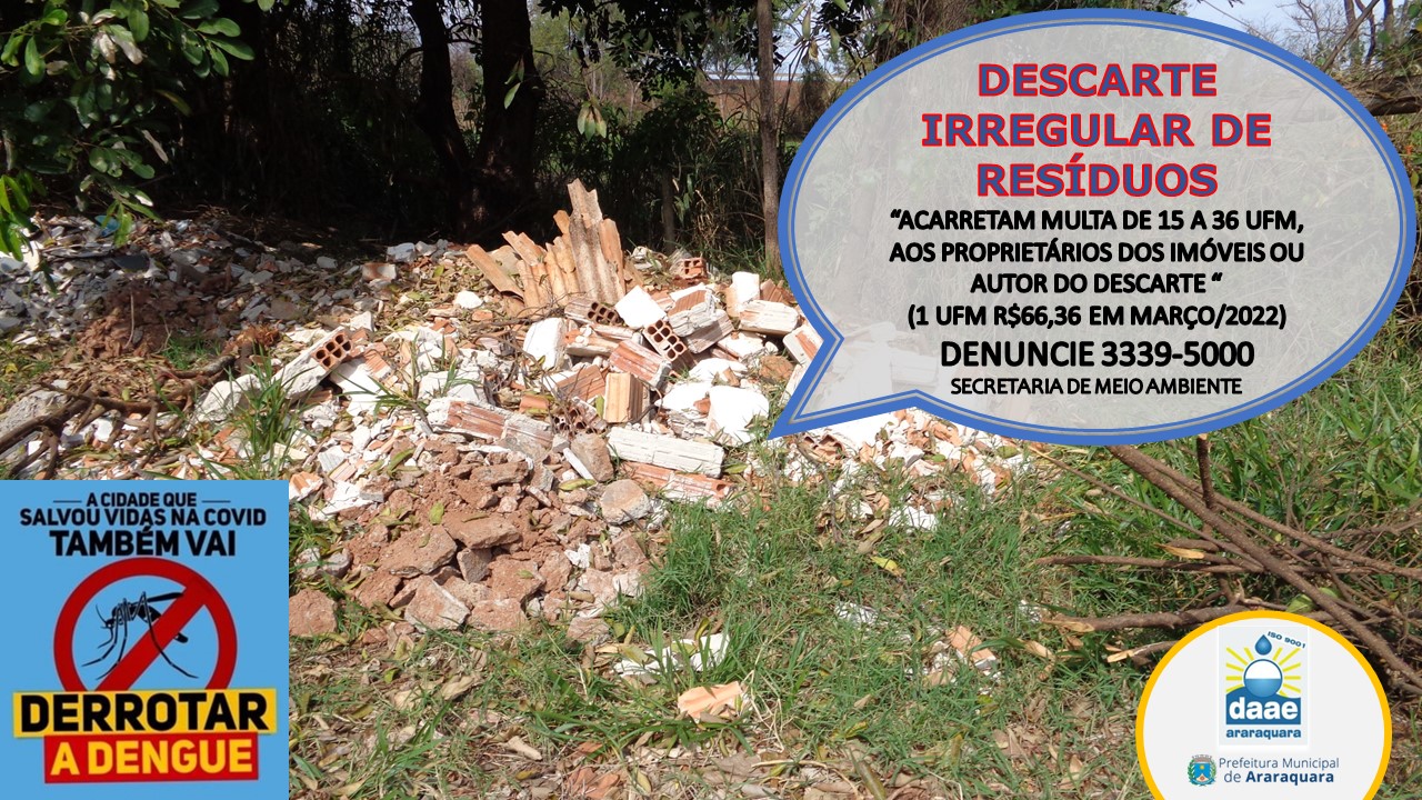 Daae alerta para os riscos do descarte irregular de resíduos