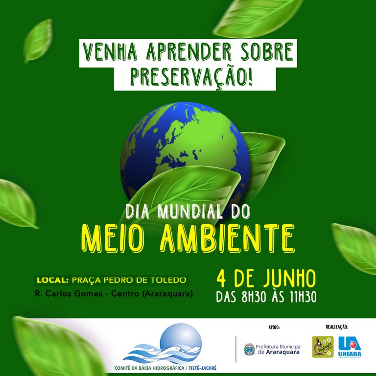 ATIVIDADES EDUCATIVAS MARCAM O DIA MUNDIAL DO MEIO AMBIENTE EM ARARAQUARA