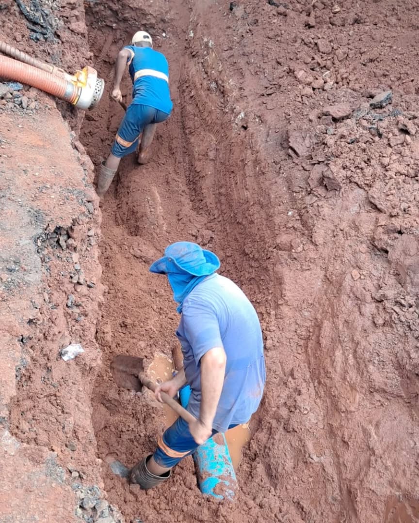 REPARO EMERGENCIAL NO SETOR DE ABASTECIMENTO SATÉLITE (09/03)