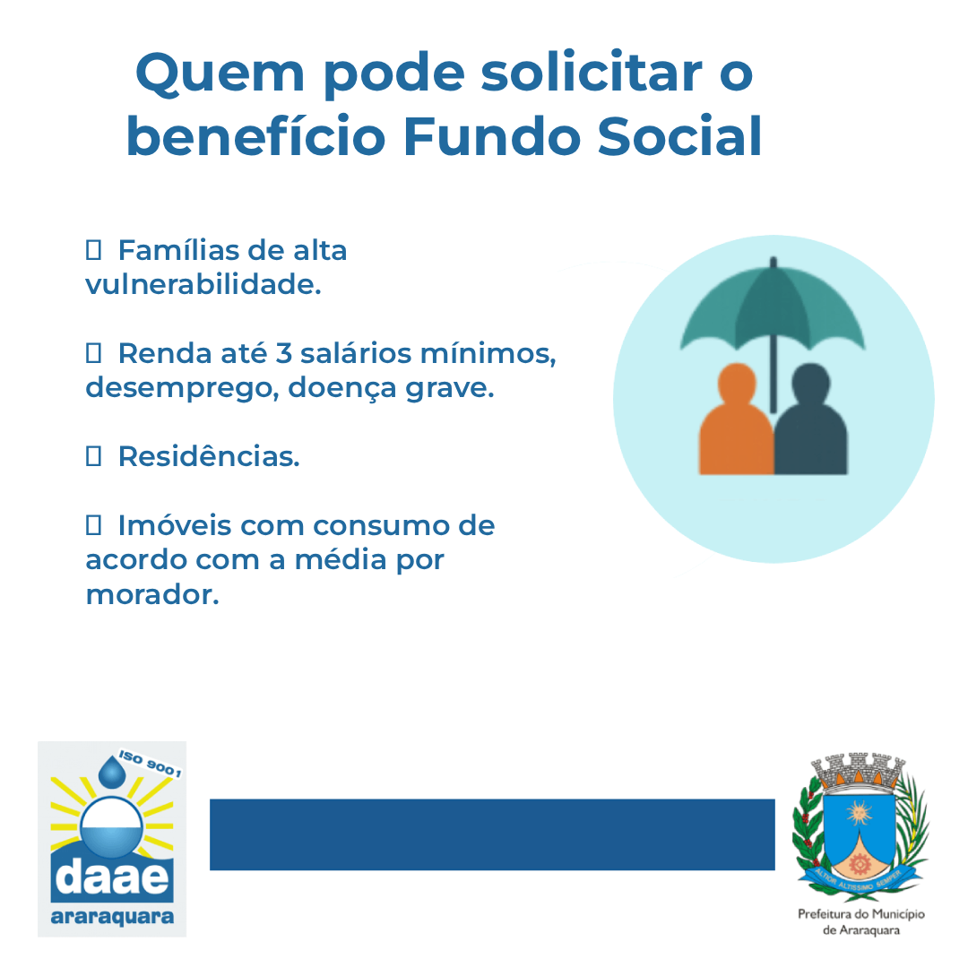 FUNDO SOCIAL: BENEFÍCIO AUXILIA USUÁRIOS EM SITUAÇÃO DE VULNERABILIDADE