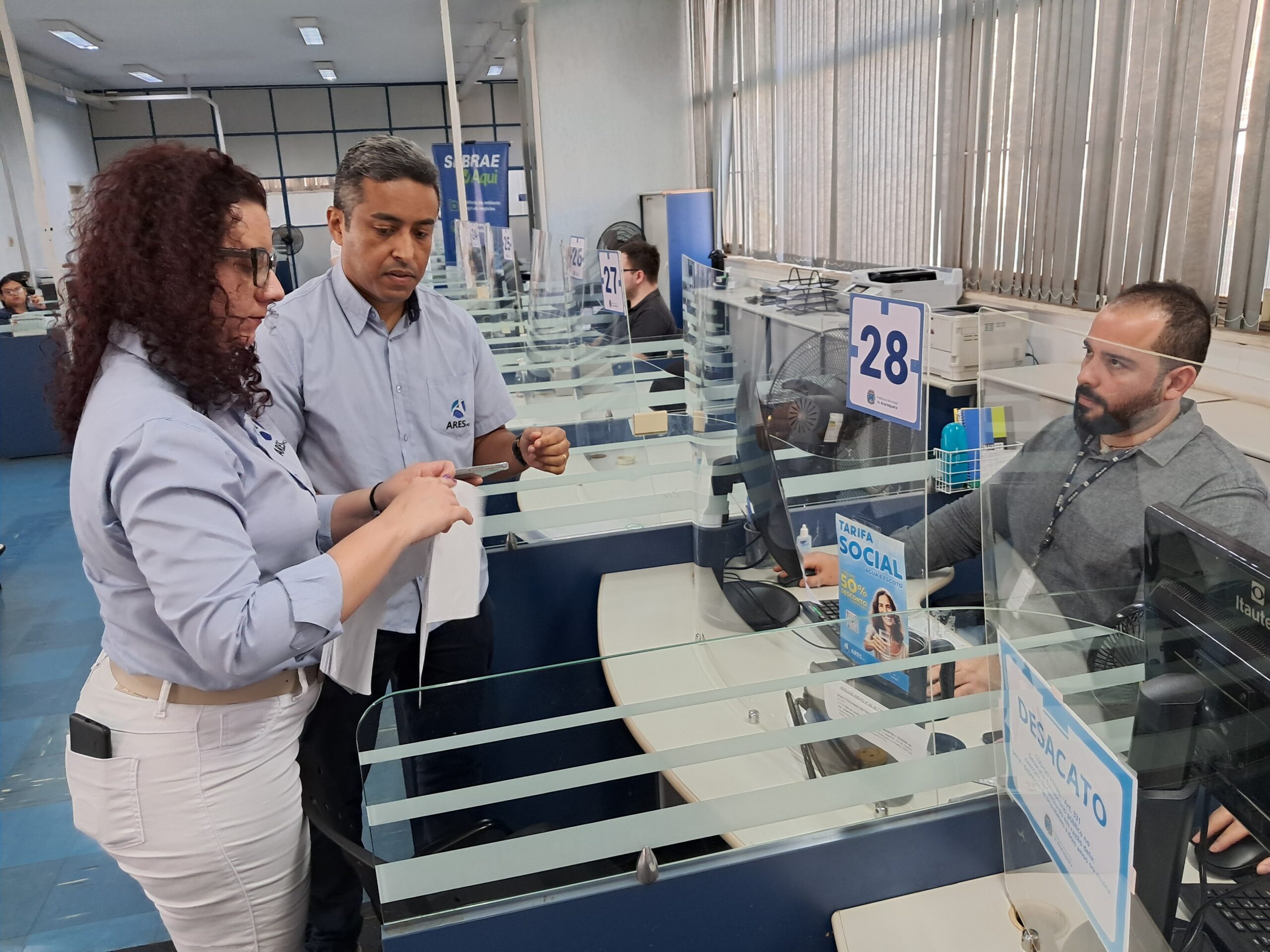 ARES/PCJ FISCALIZA E APROVA PROCEDIMENTOS EM POSTOS DE ATENDIMENTO DO DAAE